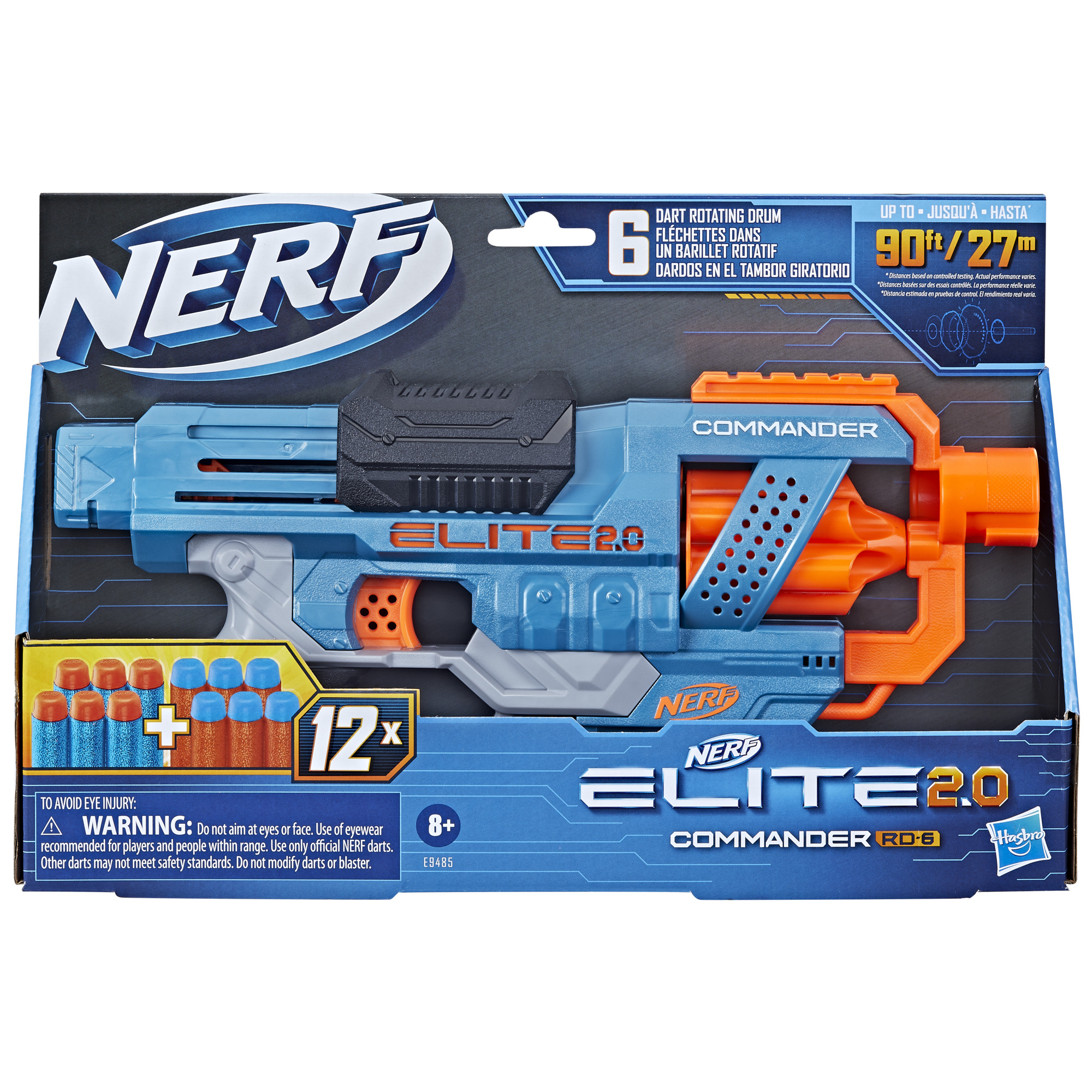 Nerf Elite 2.0 Commander RD-6 Dart Blaster, 36 Nerf Elite Darts